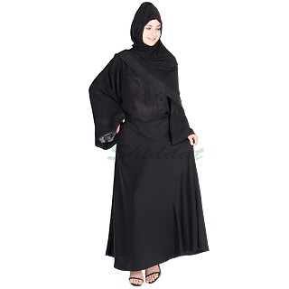 Nida Abaya- Elephant sleeves with printed inner